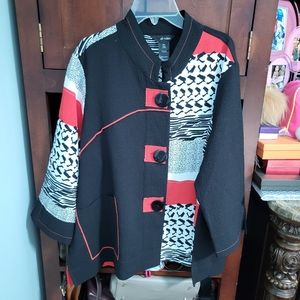 Ali Miles Abstract Print Jacket